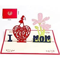 Los mejores  - Deesospro® día de la Madre tarjeta-Tarjeta de cumpleaños para mamá especial- Tarjeta de felicitación pop-up 3D con…